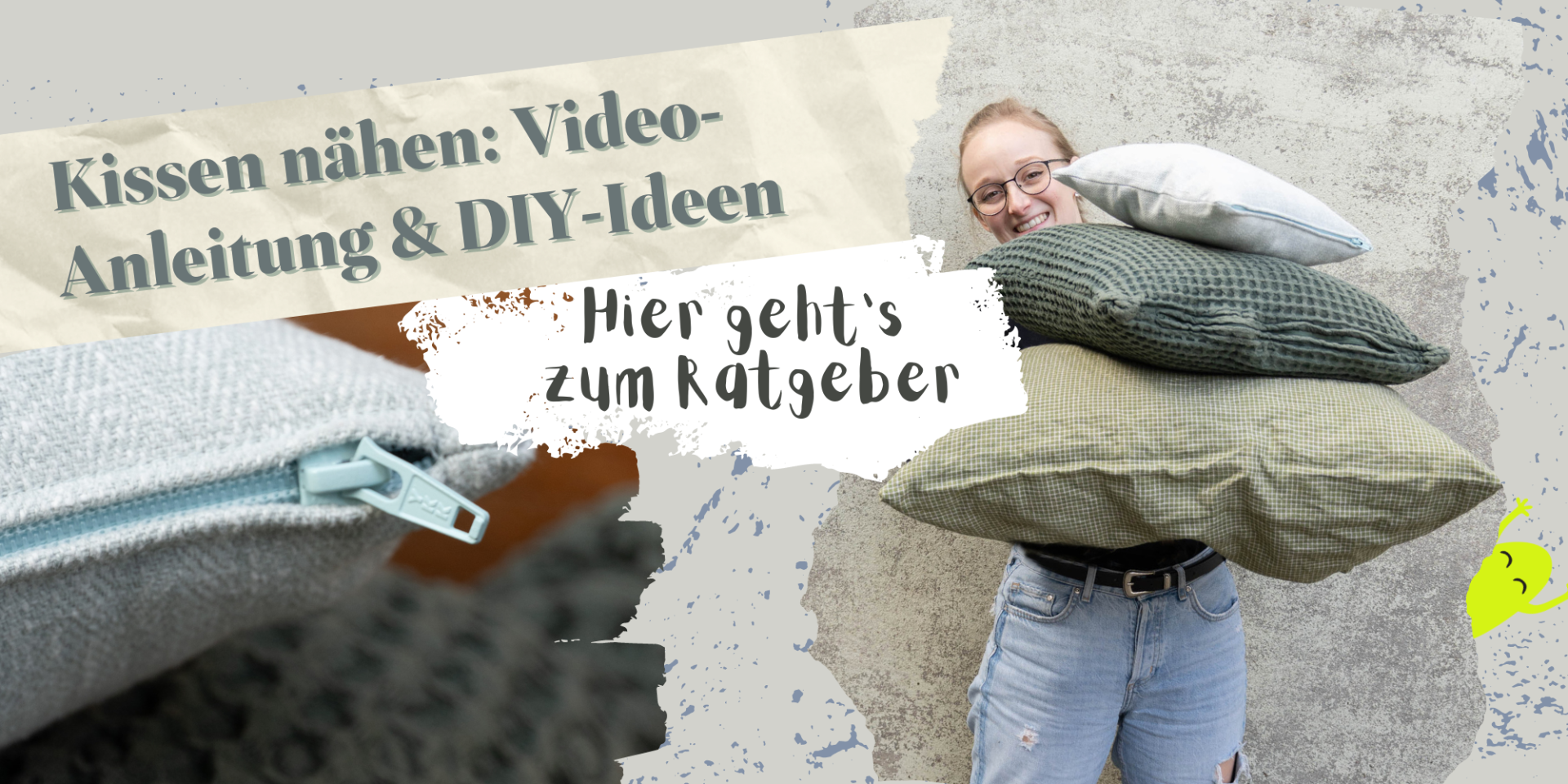 Kissen nähen - Video-Anleitung, Ratgeber, DIY-Ideen
