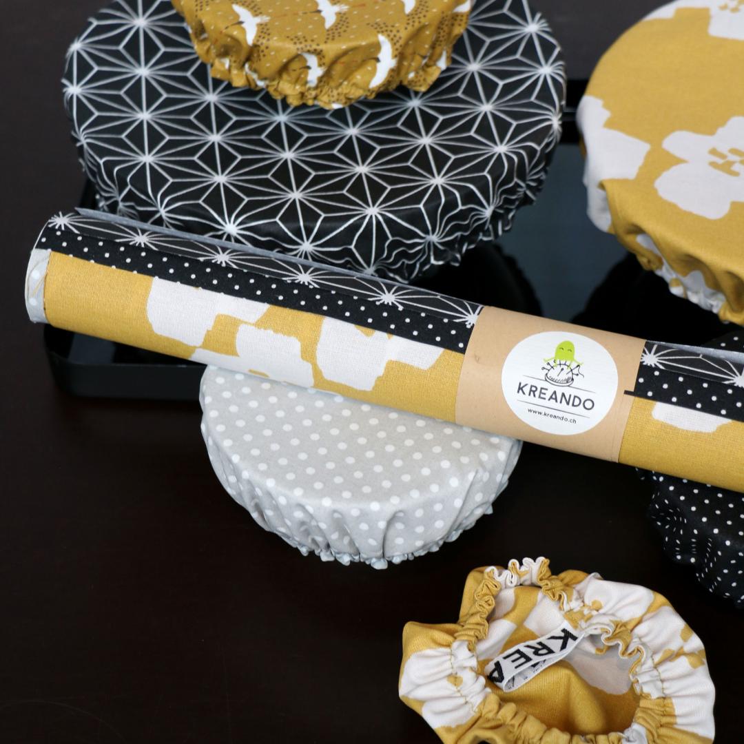 Charlottes couvre plat diy en kit de couture jaune - Kits créatifs/Kits  couture - Au fil du coupon