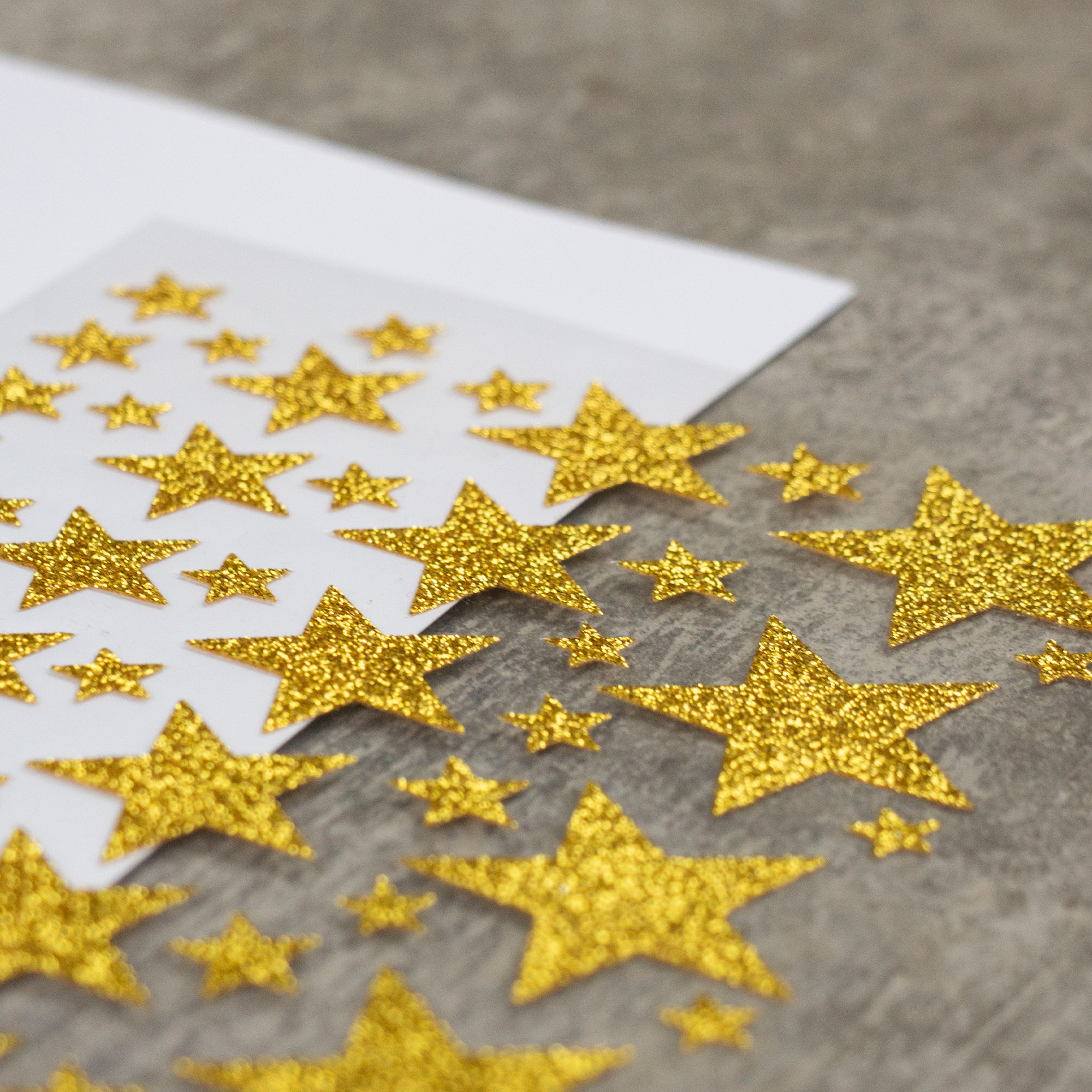 Glänzende Sterne Sticker 175 - 350 Aufkleber 1,5 cm Durchmesser Basteln  Kinder
