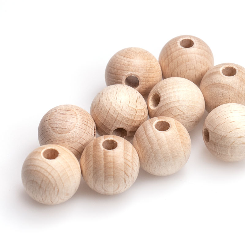 Set de 8 boules en bois de hêtre 35 mm