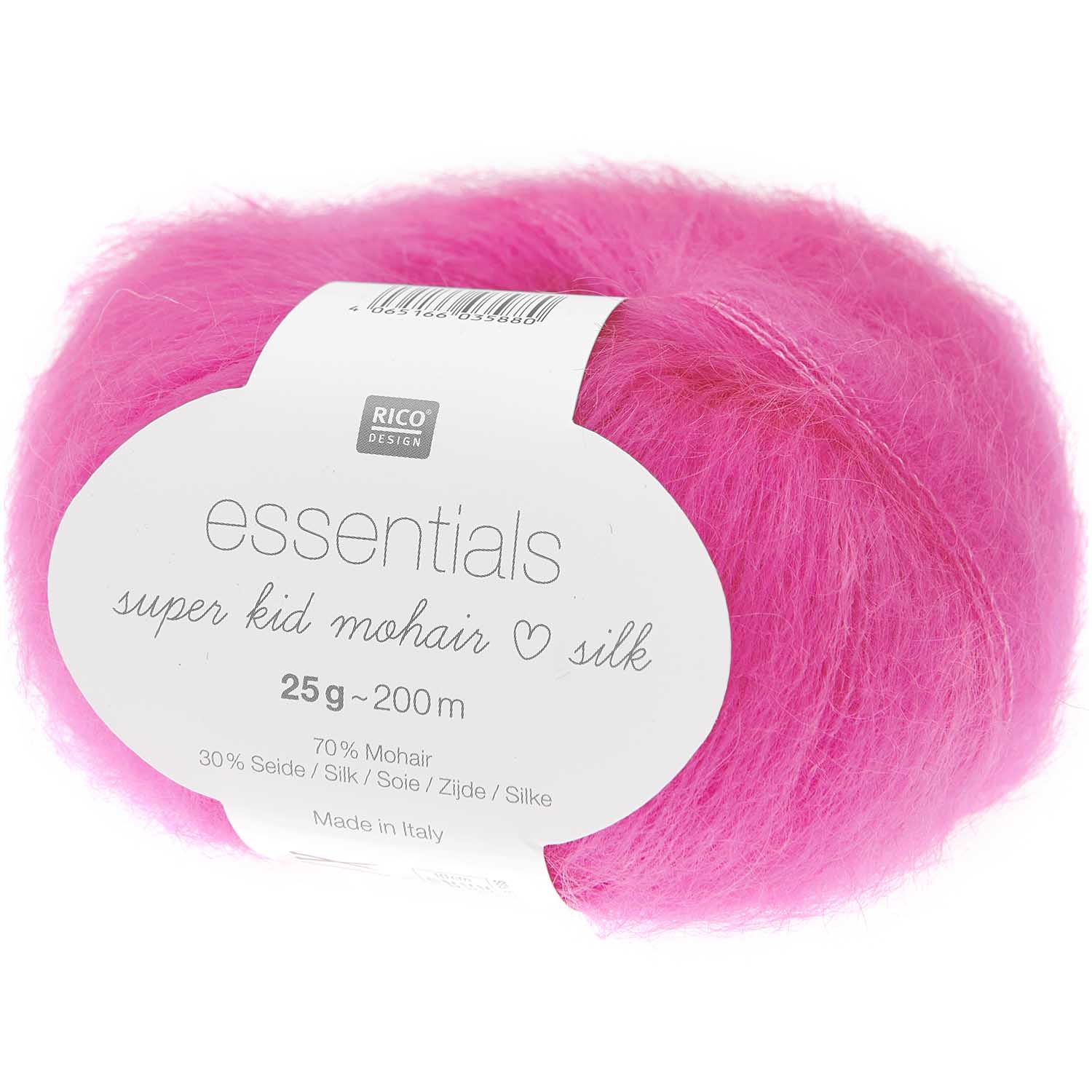 Super Mohairwolle - Rico Mohair (neon-pink) Essentials Kid Silk