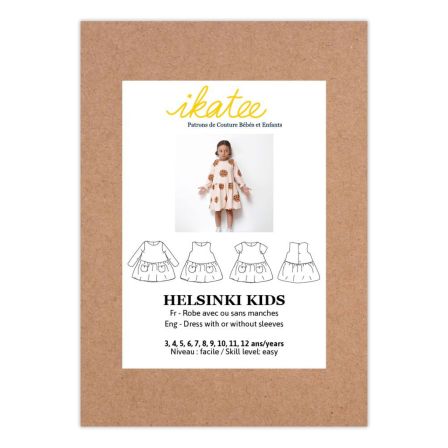 Patron robe pour enfants 3-12 ans "HELSINKI kids" de ikatee (en fr./angl.)