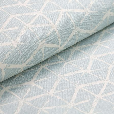 Canvas Baumwolle "Dreiecke Brush" (hellmint-offwhite) von Fryett's Fabrics