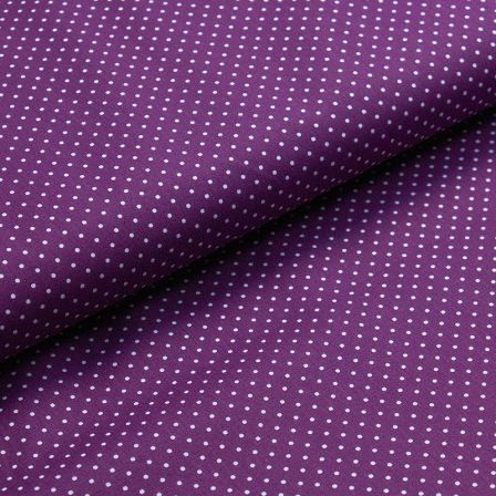 Coton "Mini points" (violet-blanc)