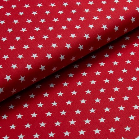 Coton "étoiles" (rouge-blanc)