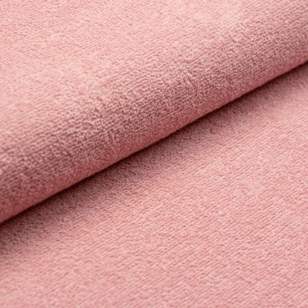 Tissu éponge coton bio "uni-zephyr" (rose pastel) de C. PAULI
