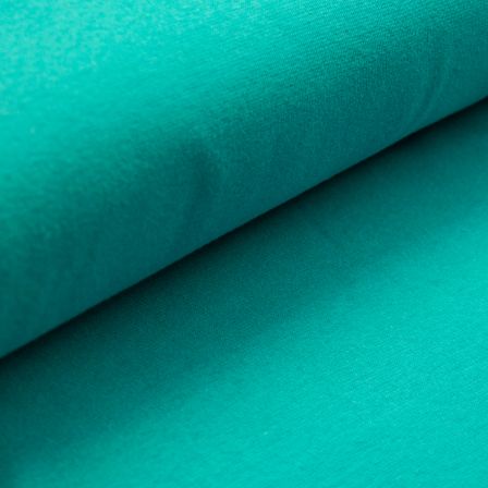 Tissu bord côte bio lisse "Ben" - tubulaire (turquoise)