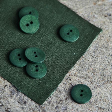 Knopf "Curb Cotton - green khaki" 2-Loch Ø 11/18 mm - Set à 2 Stk. (khaki) von Mind the Maker