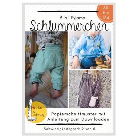 Schnittmuster Kinder 3-in-1 Pyjama "Schlummerchen" Gr. 80-164 von Lotte & Ludwig
