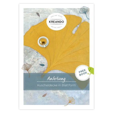 Freebook - Anleitung "Kuscheldecke Leaves" von KREANDO (deutsch)