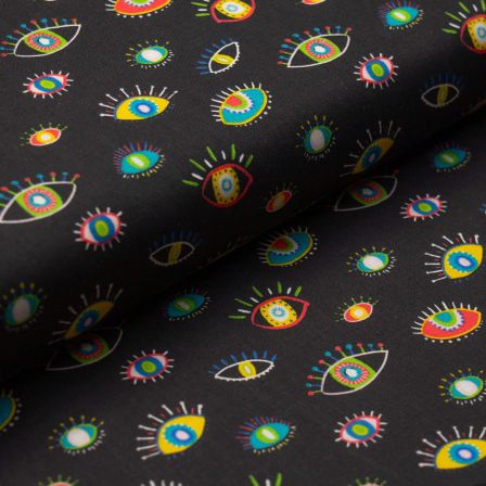 Coton "Regardez-moi/yeux" (noir-multicolore)