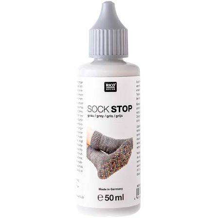 Latex antidérapant pour chaussettes- 50 ml (gris) de Rico Design