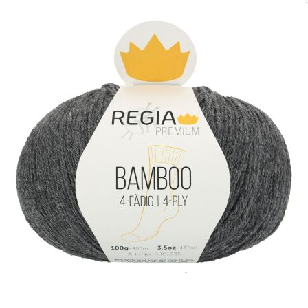 Wolle - Sockengarn “Regia Premium Bamboo” (anthracite) von Schachenmayr