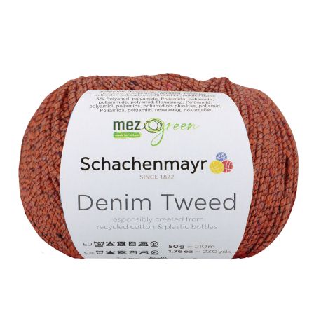 Fil à tricoter en coton - recyclé "Denim Tweed" (papaya) de Schachenmayr