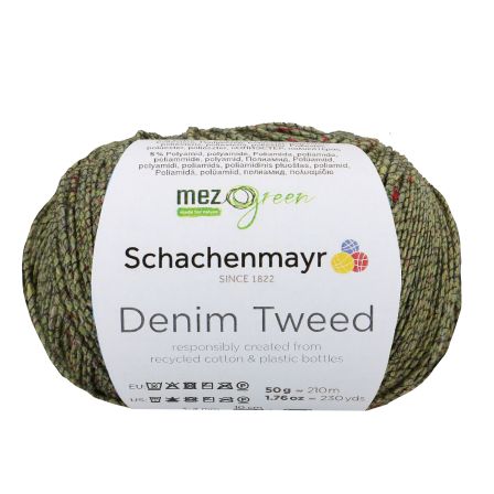 Fil de coton - recyclé "Denim Tweed" (vert pomme) de Schachenmayr
