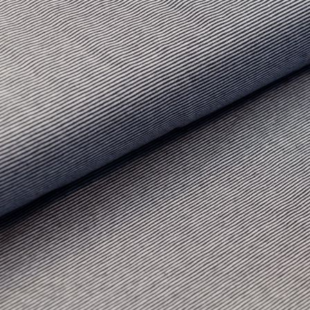 Jersey coton "Rayures mini/Bella" (bleu nuit/blanc) de Swafing
