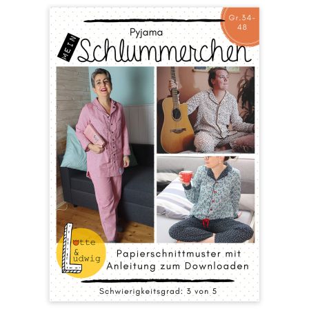Instruction pyjama pour femmes "Mein Schlummerchen" t. 34-48 de Lotte & Ludwig (en allemand)
