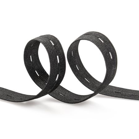 Knopflochgummiband 20 mm - Stück à 1 m (schwarz)