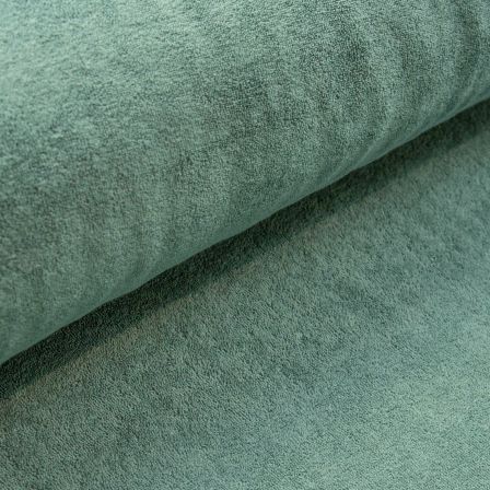 Tissu jersey éponge en coton bio "uni" (vert d'eau)