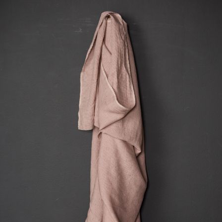 Tissu en lin - fils teintés "Loretto" (rose pâle-brun foncé) de Merchant & Mills
