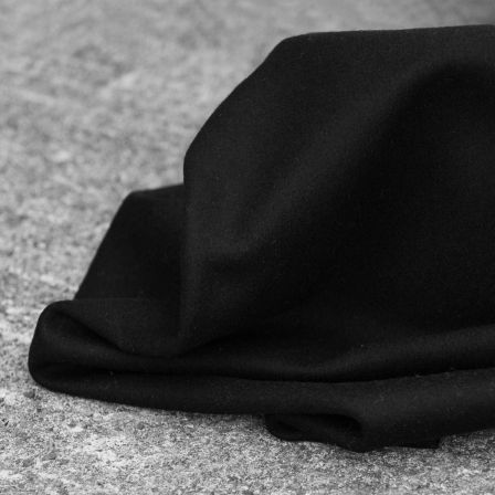 Tissu pour manteaux en laine "Classic" (noir)