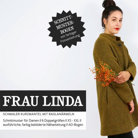 Patron - Manteau court pour femmes "Frau Linda" (t. XS-XXL) de STUDIO SCHNITTREIF (en allemand)