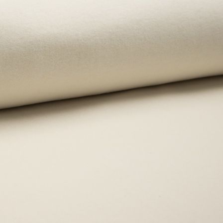 Polaire coton bio - "uni" (blanc naturel chiné)