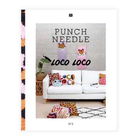 Livre "Punch Needle - n° 3 Loco Loco" de Rico Design (allemand/français/anglais)
