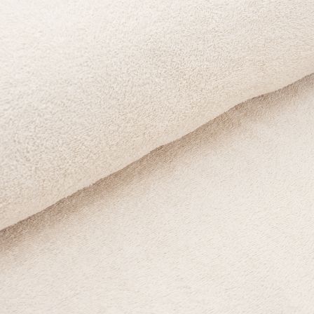 Frottee Baumwolle – uni „Kuschelweich“ (hellbeige)