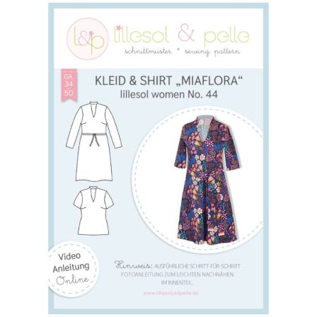 Schnittmuster Damen Kleid & Shirt "Miaflora - No. 44" Gr. 34-50 von lillesol & pelle