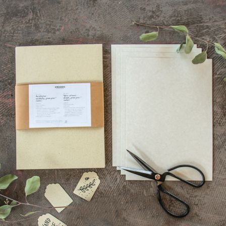 Papier cartonné - durable "green grass" 300 g/m², lot de 20 feuilles (nature)