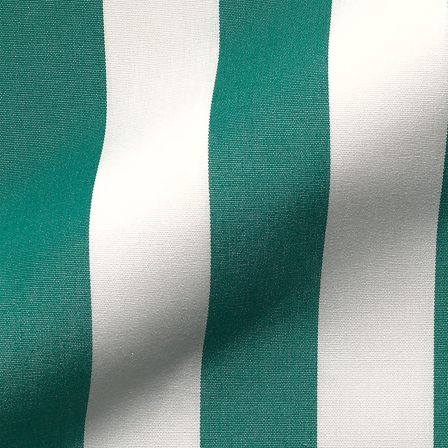 Tissu d'ameublement outdoor - acrylique "Maxi rayures" (vert foncé/offwhite)