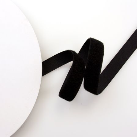 Velcro/bande auto-agrippante "Velours" 20/100 mm - rouleau de 25 m (noir)