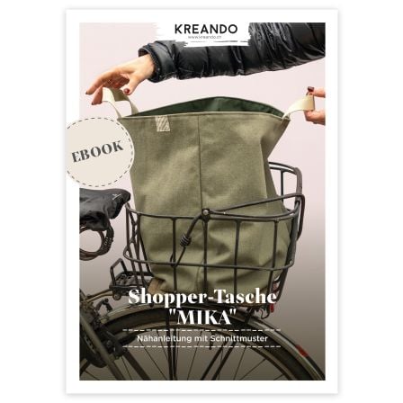 Ebook - Nähanleitung mit Schnittmuster  Shopper-Tasche "MIKA" von KREANDO (deutsch)
