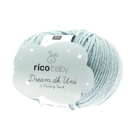 Laine bébé - Rico Baby Dream dk Uni - a Luxury Touch (menthe)