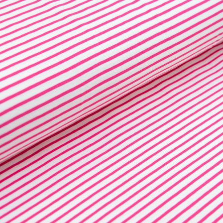 Jersey de coton "Rayures" (blanc-pink)