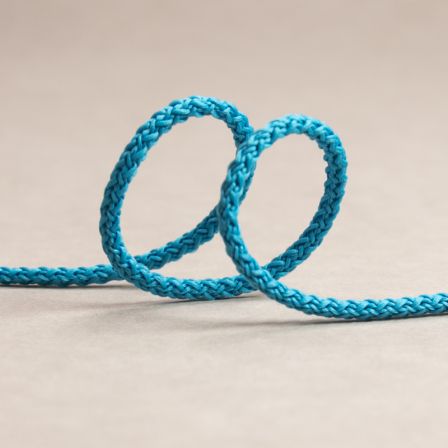 Cordon polyester Ø 4 mm - au mètre (turquoise)