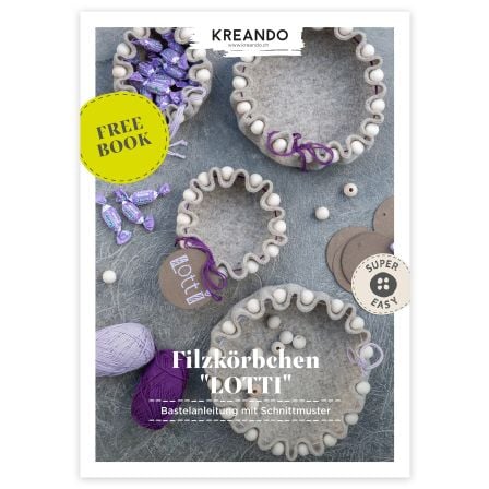 Tuto gratuit & patron PDF - Bricolage - Panier en feutrine "LOTTI" de KREANDO (en français)