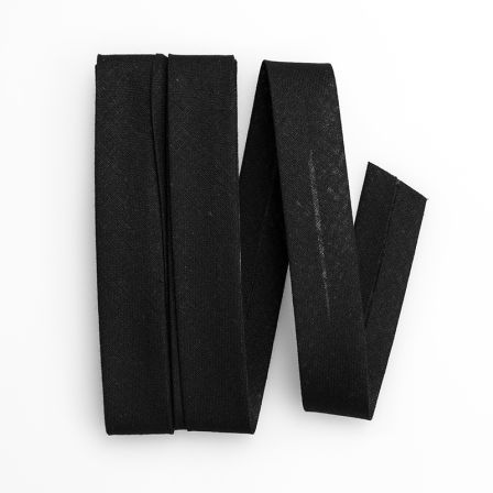 PRYM Schrägband Baumwolle 20 mm, Stück à 3.5 m (schwarz) 903300