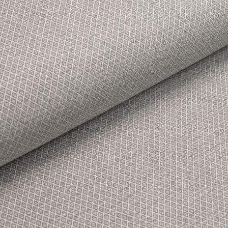 Jacquard coton - qualité résistante "Doubleface Melange - Mini Diamond" (gris/beige)