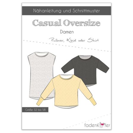 Patron - Pullover pour femmes "Oversize" (32-58) de fadenkäfer (en allemand)