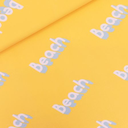 Sweat d'été en coton - french terry "Beach - yarrow yellow" (jaune soleil-bleu clair) de See You at Six
