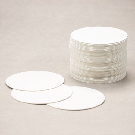 Sous-verres - ronds "Blanco" Ø 10,7 cm - lot de 50 (blanc naturel)