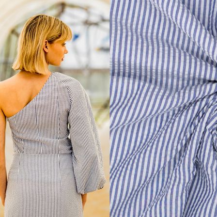 Seersucker en coton "Stripes/rayures - Hailey/Ashley Fibre Mood" (blanc/bleu)