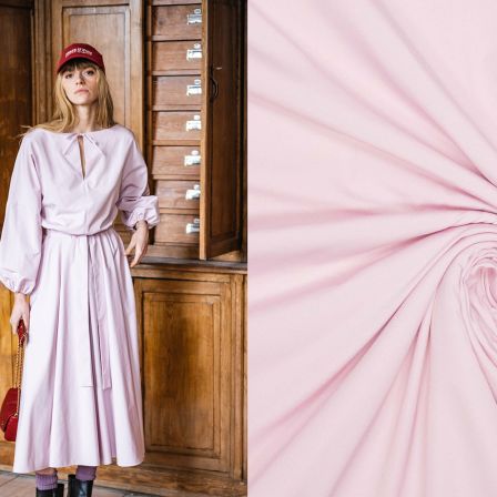 Tissu manteau mixte "Trenchcoat - India Fibre Mood" (rose tendre)