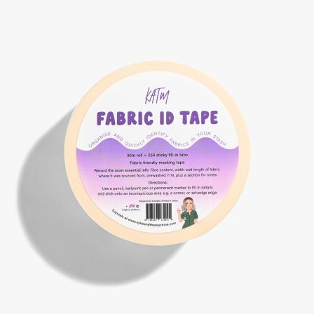 Étiquettes adhésives pour tissu "Fabric Tape" (blanc-noir) de KYLIE AND THE MACHINE