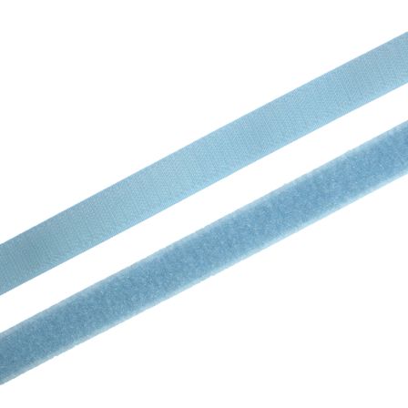 Velcro/bande auto-agrippante "Crochet & velours" 20 mm - morceau de 1 m (bleu clair)