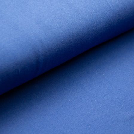 Jersey de coton bio uni "Pierre & Marie" (bleu gentiane)