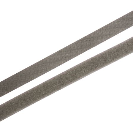 Klettband/Klettverschluss "Haken & Flausch" 20 mm - Stück à 1 Meter (anthrazit)