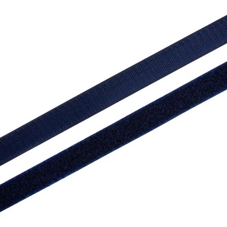 Velcro/bande auto-agrippante "Crochet & velours" 20 mm - morceau de 1 m (bleu marine)